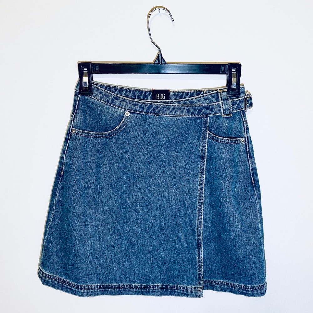 UO Denim Wrap Skirt